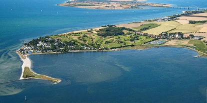 Campingplätze - Geschirrspülbecken - Der Wulfener Hals aus der Luft. - Camping- und Ferienpark Wulfener Hals